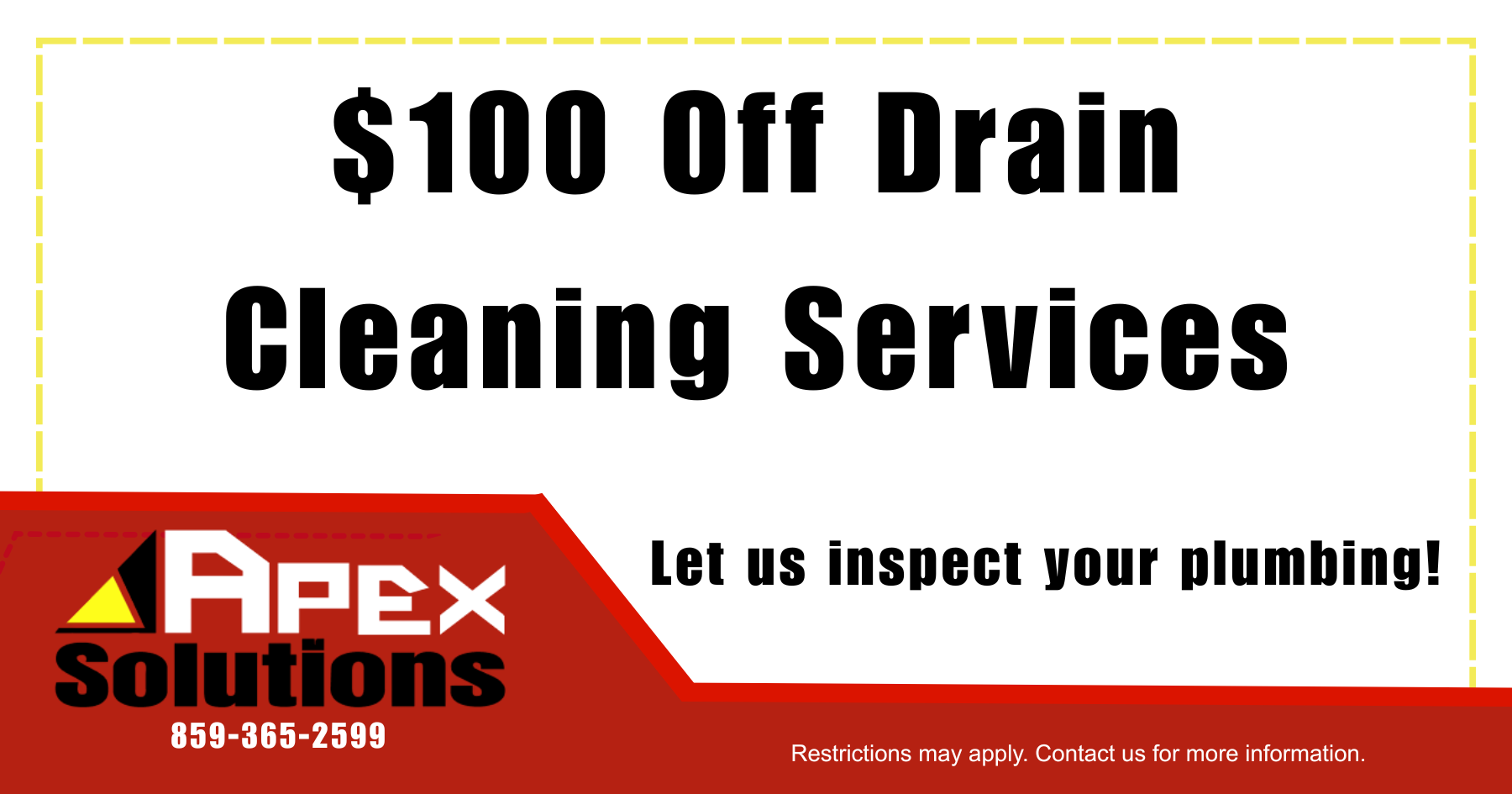 Drain Cleaning services Coupon