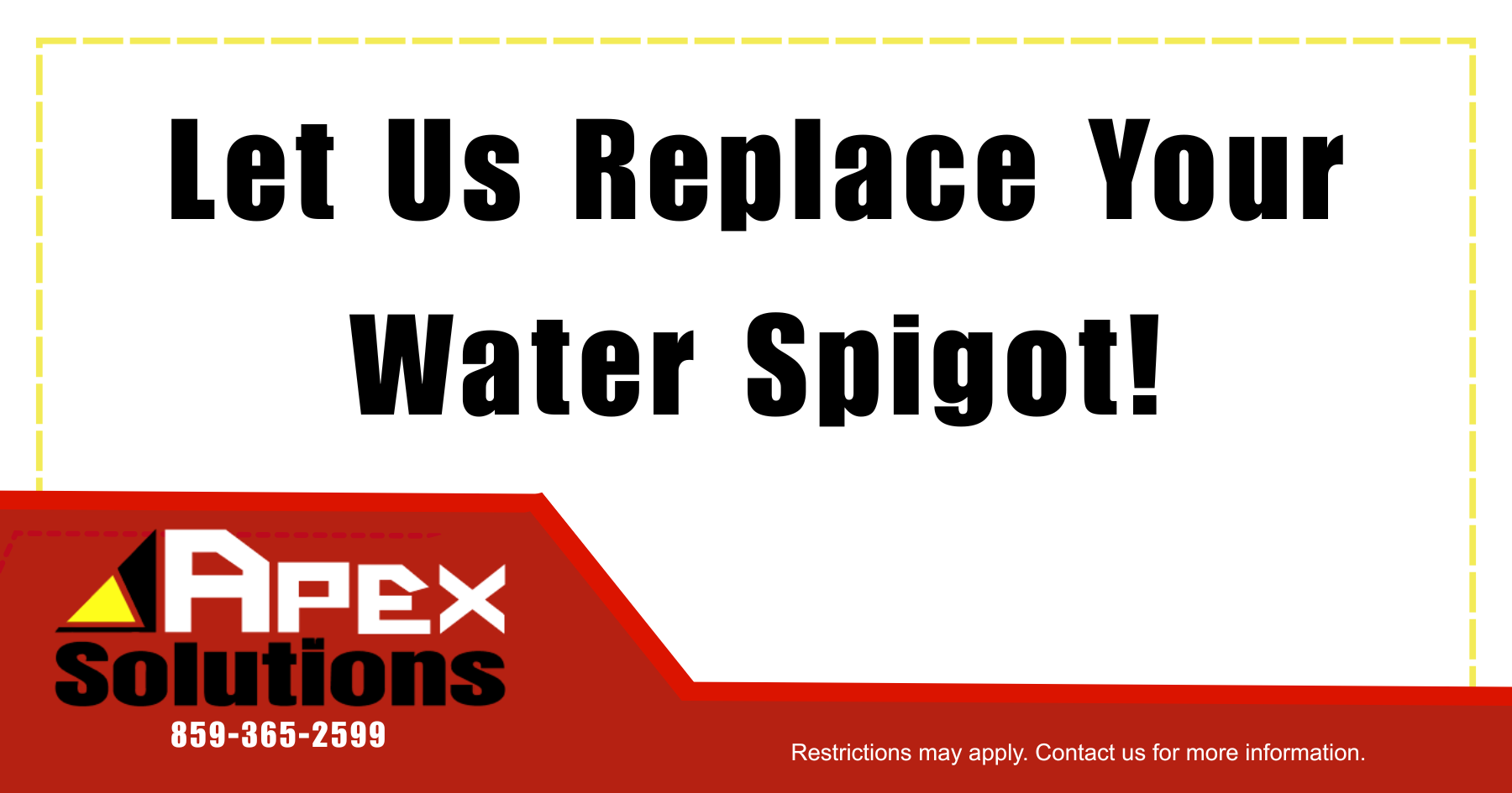 Water spigot coupon
